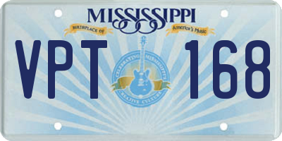 MS license plate VPT168