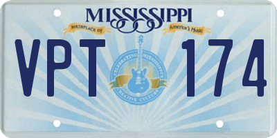 MS license plate VPT174