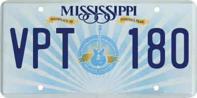 MS license plate VPT180