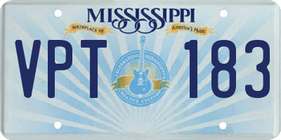 MS license plate VPT183