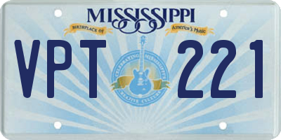 MS license plate VPT221