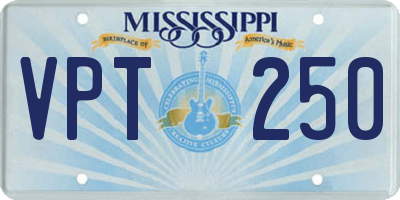 MS license plate VPT250