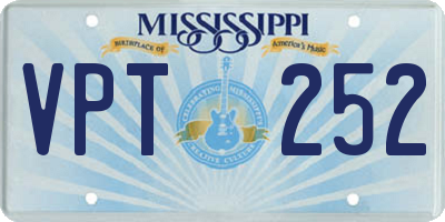 MS license plate VPT252