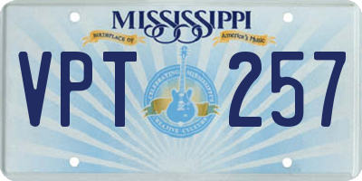MS license plate VPT257