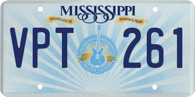 MS license plate VPT261