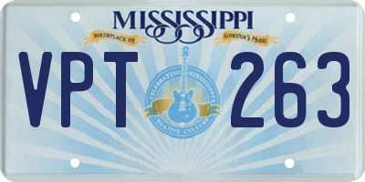 MS license plate VPT263