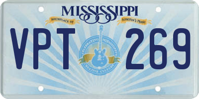 MS license plate VPT269