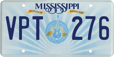 MS license plate VPT276