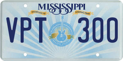 MS license plate VPT300