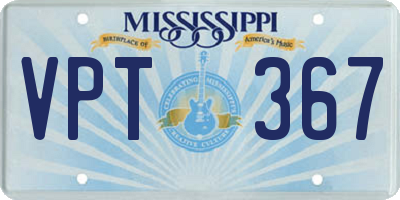 MS license plate VPT367