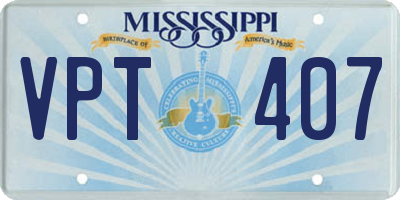 MS license plate VPT407