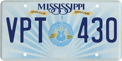 MS license plate VPT430