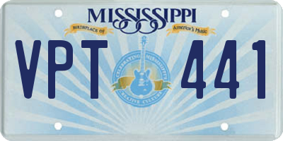 MS license plate VPT441