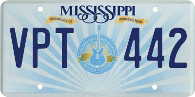 MS license plate VPT442