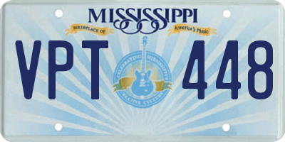 MS license plate VPT448