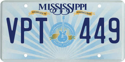 MS license plate VPT449