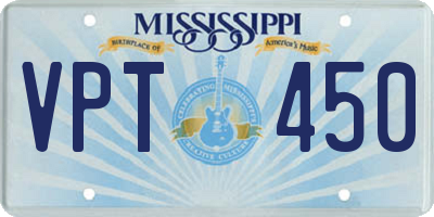 MS license plate VPT450