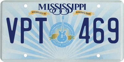 MS license plate VPT469