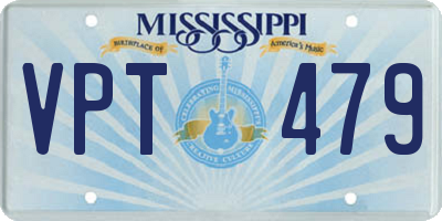 MS license plate VPT479