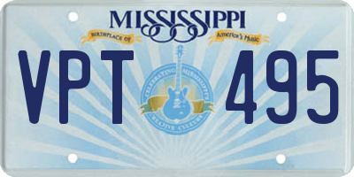 MS license plate VPT495