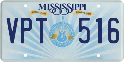 MS license plate VPT516