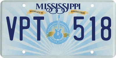 MS license plate VPT518