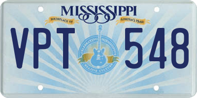 MS license plate VPT548