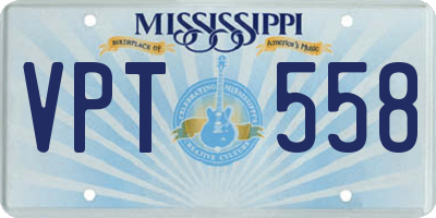 MS license plate VPT558