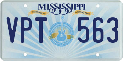 MS license plate VPT563
