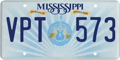 MS license plate VPT573