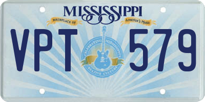 MS license plate VPT579