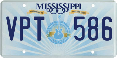 MS license plate VPT586