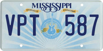 MS license plate VPT587