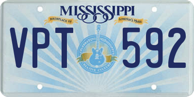 MS license plate VPT592