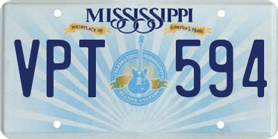 MS license plate VPT594