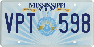 MS license plate VPT598