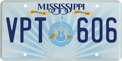MS license plate VPT606