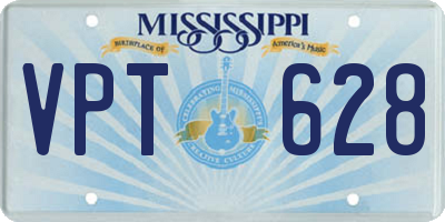 MS license plate VPT628
