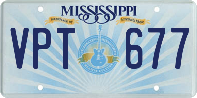 MS license plate VPT677