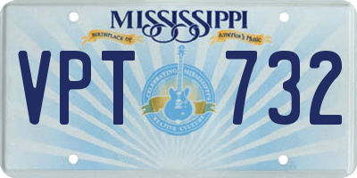 MS license plate VPT732