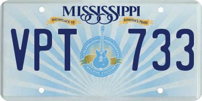 MS license plate VPT733