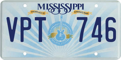 MS license plate VPT746