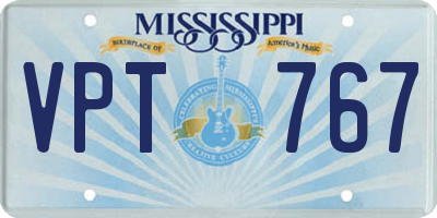 MS license plate VPT767