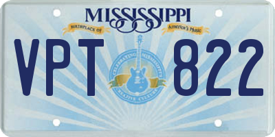 MS license plate VPT822
