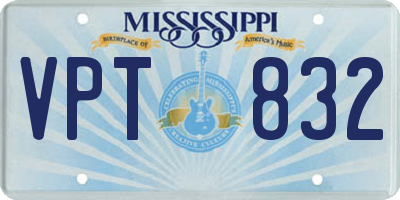 MS license plate VPT832