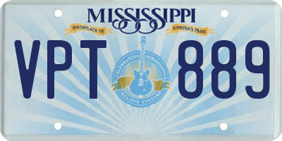 MS license plate VPT889