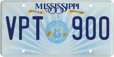 MS license plate VPT900