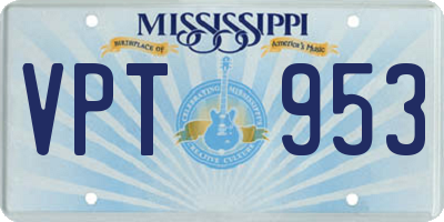 MS license plate VPT953
