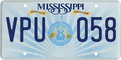 MS license plate VPU058