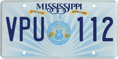 MS license plate VPU112